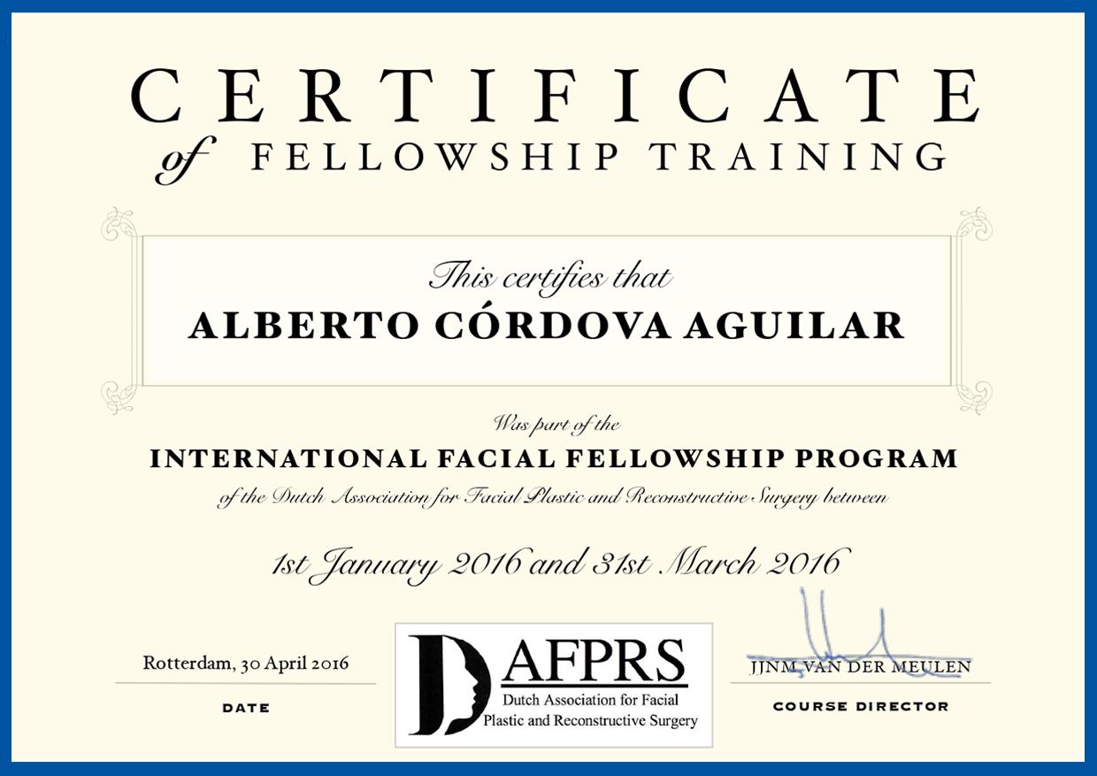 Certificado of Fellowship Training